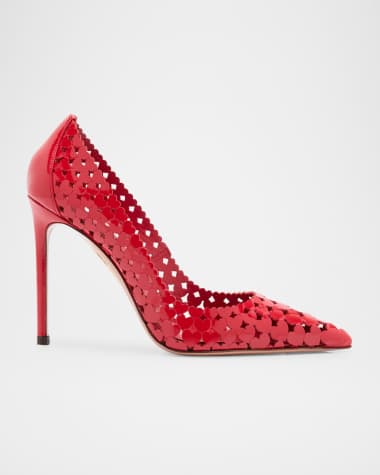 Aquazzura Amourose Patent Heart Stiletto Pumps