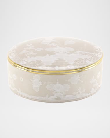 GINORI 1735 Oriente Italiano Meringa Trinket Box with Cover