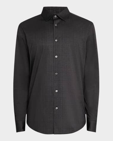 Bugatchi Men's OoohCotton Chevron Sport Shirt