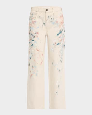 Lafayette 148 New York Wyckoff Straight-Leg Paint Stroke Jeans