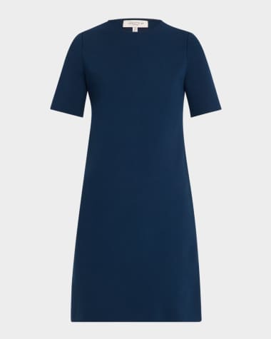 Lafayette 148 New York Short-Sleeve Knit Dress