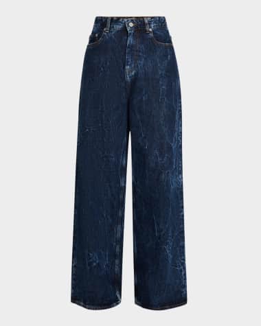 Ganni Crinkled Denim Jeans