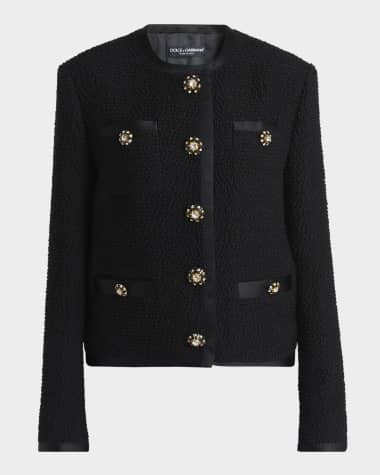 Dolce&Gabbana Jeweled Button Boucle Jacket