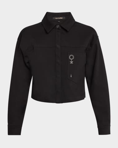 Kobi Halperin Teagan Cropped Brooch-Embellished Jacket
