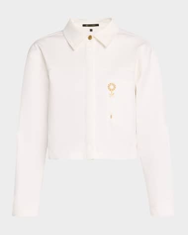 Kobi Halperin Teagan Cropped Brooch-Embellished Jacket