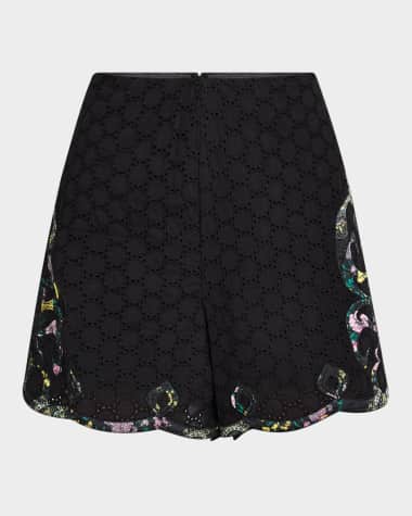 Kobi Halperin Kimberly Scalloped Eyelet Shorts