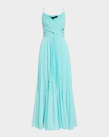Kobi Halperin Morgan Pleated Crossover Maxi Dress