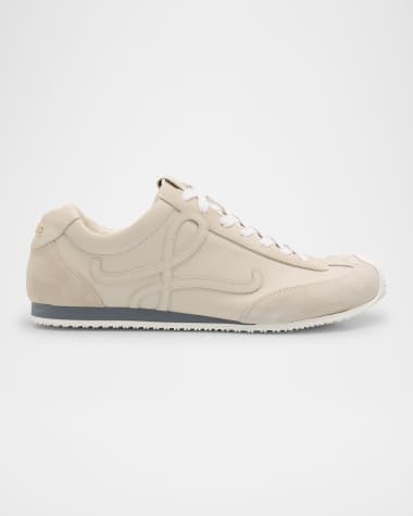 Loewe Men's Ballet Runner 2.0 Leather and Suede Low-Top Sneakers