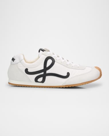Loewe Men's Ballet Runner 2.0 Nylon and Calfskin Low-Top Sneakers