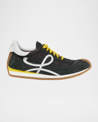 Loewe Men's Flow Runner 2.0 Nylon and Suede Low-Top Sneakers