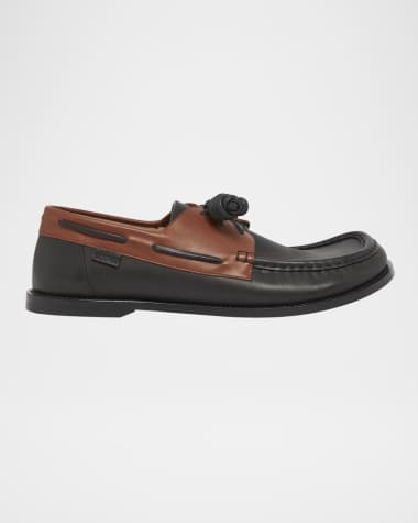 Loewe Men's Campo Soft Calfskin Boat Shoes