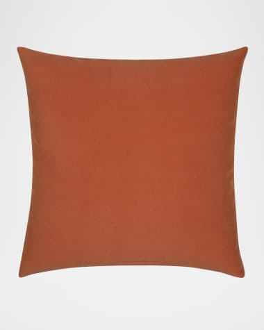 Elaine Smith Lush Velvet Corded Indoor/Outdoor Pillow, 20" Square