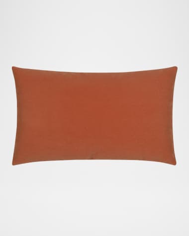 Elaine Smith Lush Velvet Corded Indoor/Outdoor Lumbar Pillow, 12" x 20"