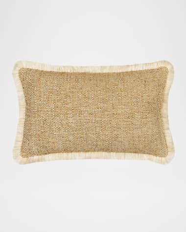Elaine Smith Golden Hour Fringed Indoor/Outdoor Lumbar Pillow, 12" x 20"