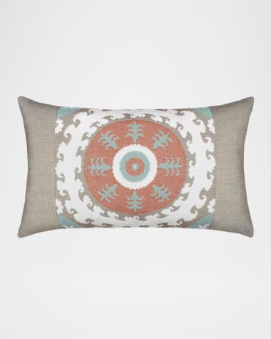 Elaine Smith Suzani Indoor/Outdoor Lumbar Pillow, 12" x 20"