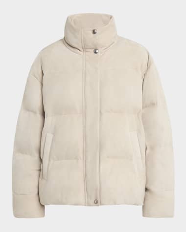 Loro Piana Jools Soft Techno Suede Puffer Jacket