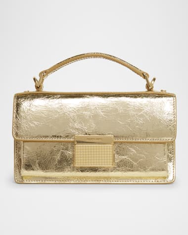Golden Goose Venezia Small Shiny Wavy Leather Crossbody Bag