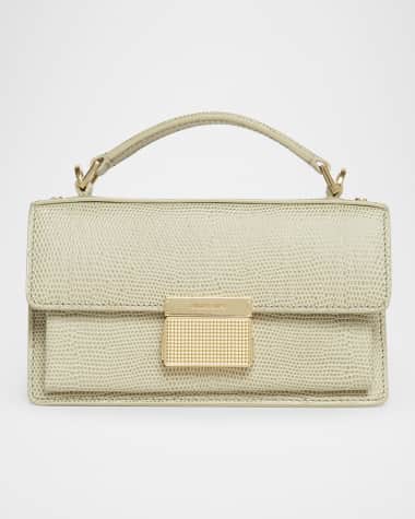 Golden Goose Venezia Small Lizard-Embossed Leather Crossbody Bag