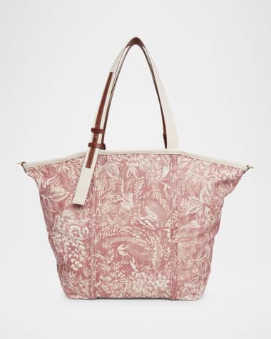 Golden Goose East-West Toile de Jouy Printed Canvas Tote Bag