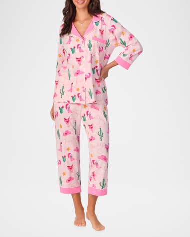 BedHead Pajamas Cropped Organic Cotton Jersey Pajama Set