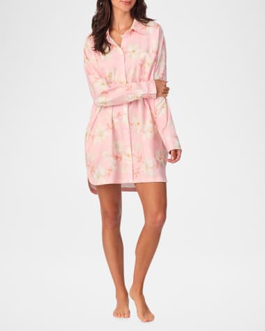 BedHead Pajamas High-Low Organic Cotton Flannel Nightshirt
