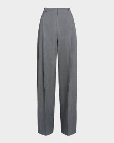 Vince High-Rise Wool Twill Trousers