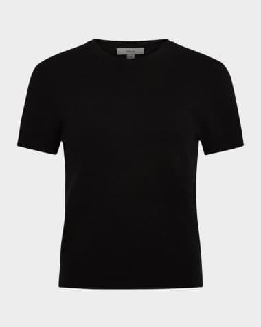 Vince Short-Sleeve Cashmere-Blend Tee