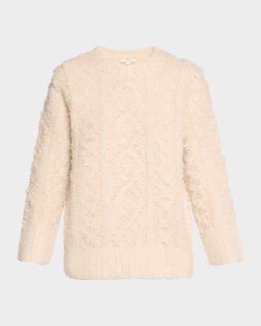 Vince Textured Cable-Knit Crewneck Sweater