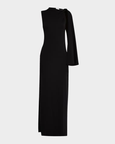 Rosetta Getty Twisted Cape Maxi Dress