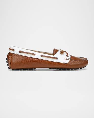 Veronica Beard Jia Leather Driver Boat Loafers