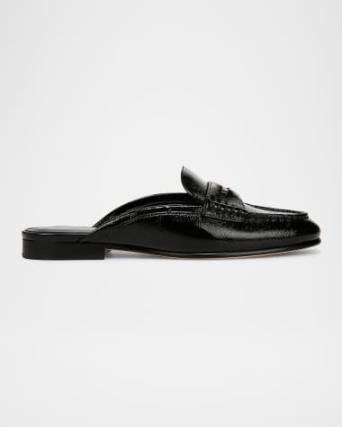Veronica Beard Leather Penny Loafer Mules