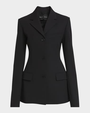 Proenza Schouler Lark Wool Gabardine Suiting Blazer