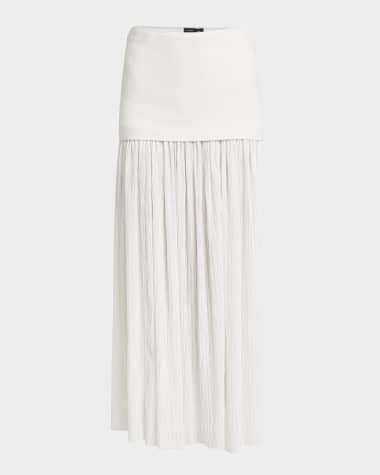 Proenza Schouler Paige Pleated Crepe Chiffon Skirt