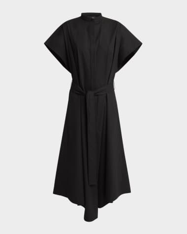 Proenza Schouler Walker Band-Collar Eco Poplin Shirtdress