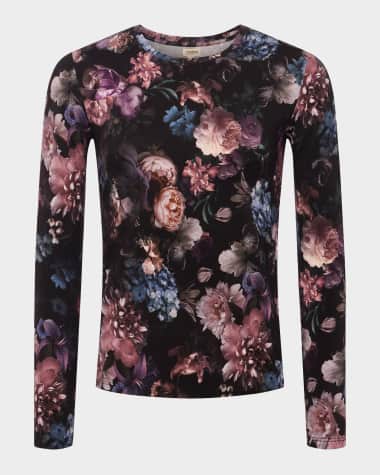 L'Agence Tess Long-Sleeve Vintage Flower Tee
