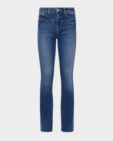 L'Agence Sneeki Low-Rise Sneaker Straight Jeans