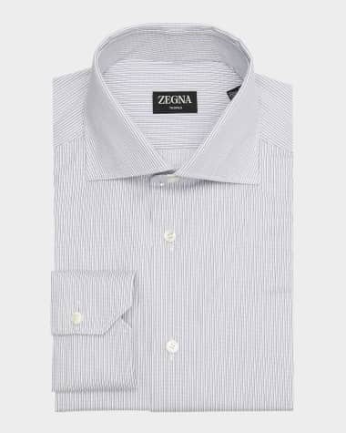 ZEGNA Men's Trofeo Cotton Twin Stripe Dress Shirt