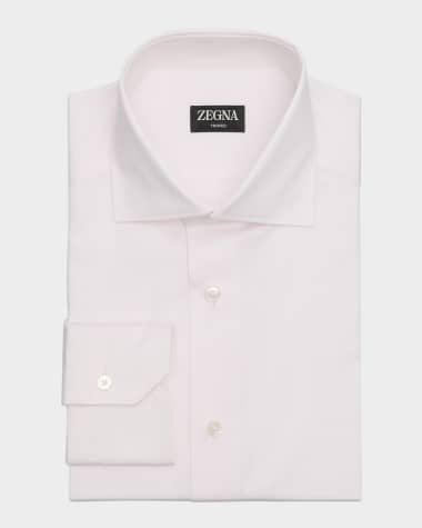 ZEGNA Men's Trofeo Cotton Stripe Dress Shirt