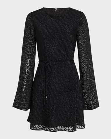 PAIGE Carmelyn Croc Burnout Mini Dress