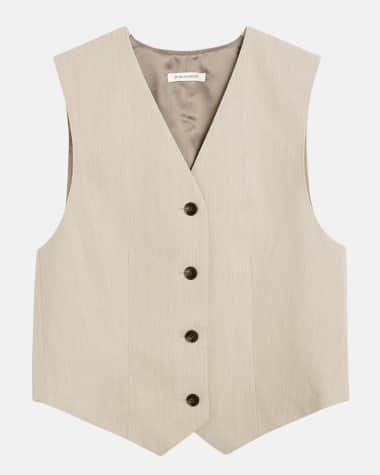 By Malene Birger Occa Woven Button-Down Vest