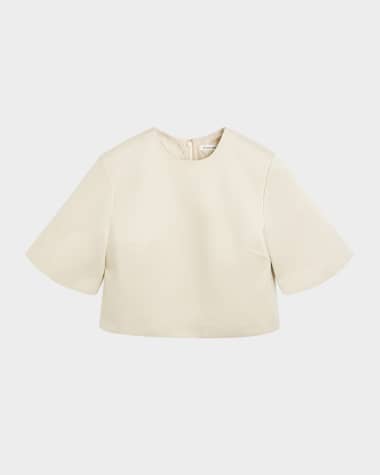 By Malene Birger Hania Cropped Elbow-Sleeve T-Shirt