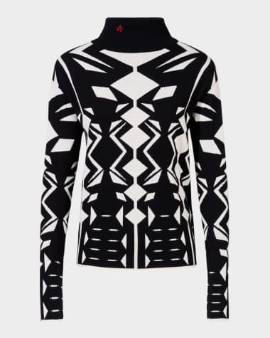 Perfect Moment Geometric Turtleneck Sweater