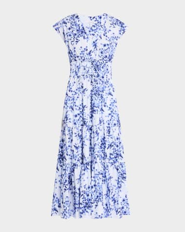 Derek Lam 10 Crosby Fatima Cornflower Tiered Maxi Dress
