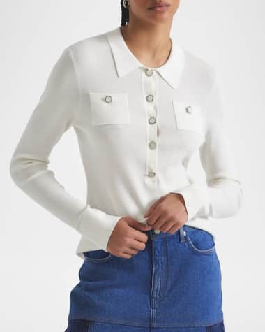 Derek Lam 10 Crosby Pansy Henley Top
