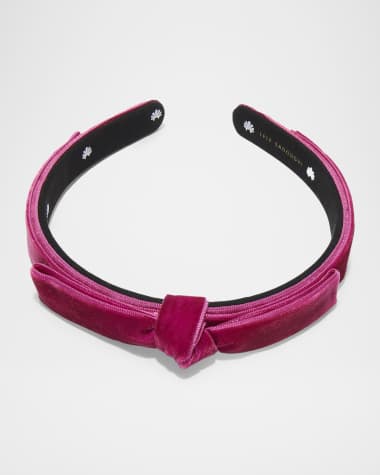 Lele Sadoughi Bardot Ribbon Velvet Slim Headband