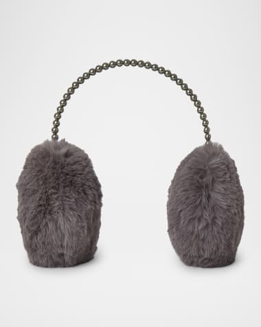 Lele Sadoughi Pearly Faux Fur Earmuffs