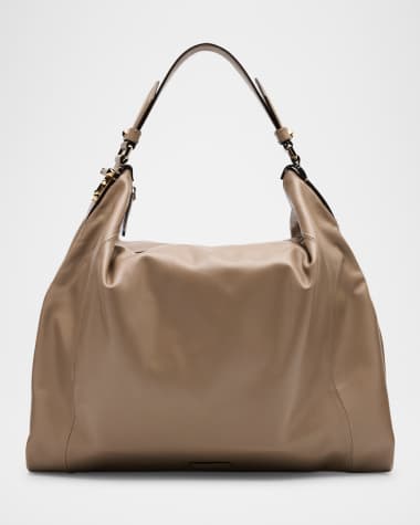 Jimmy Choo Zip Leather Hobo Bag