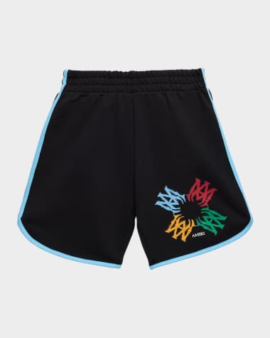 Amiri Boy's Shorts W/ Logo Scribble Graphic, Size 4-12