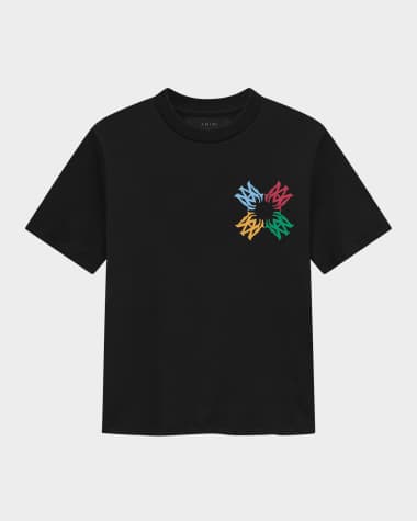 Amiri Kid's MA Quad Scribble Logo T-Shirt, Size 4-12