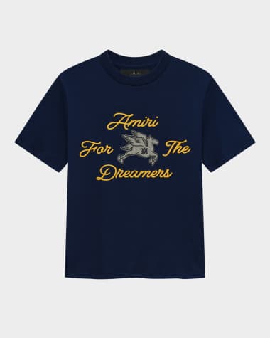 Amiri Kid's Dreamers Logo Short-Sleeve T-Shirt, Size 4-12